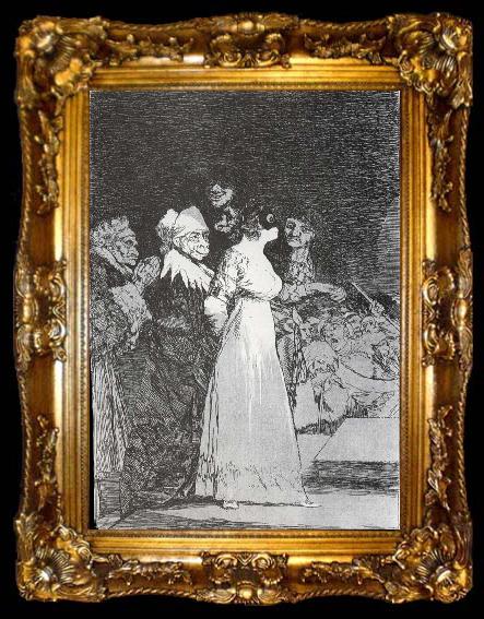 framed  Francisco Goya El si pronuncian y la mano Alargan al primero que llega, ta009-2
